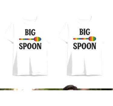 Pärchen t shirts lgbt großer löffel - TenStickers
