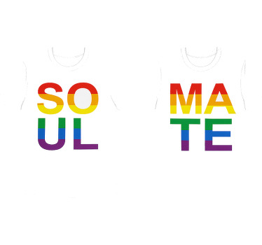 Lgbt soulmate couple t-shirt - TenStickers