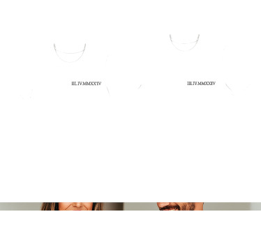 Pärchen t shirts mit passenden römischen zahlen - TenStickers