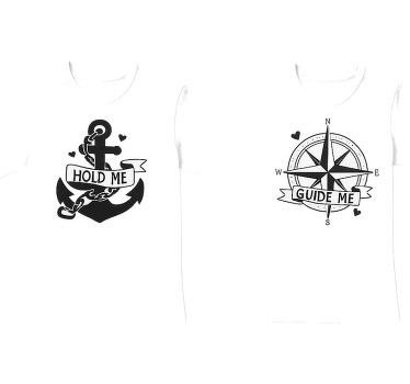 Hold me guide me couple t-shirt - TenStickers