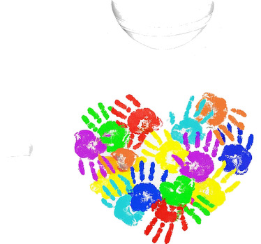 티셔츠 하트 모양 손자국 - TenStickers