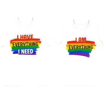 Pärchen t shirts lgbt ich habe alles was ich brauche - TenStickers
