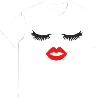 Magliette madre e figlia ciglia e labbra - TenStickers