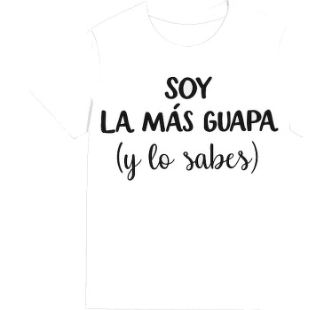 Camiseta la más hermosa - TenVinilo