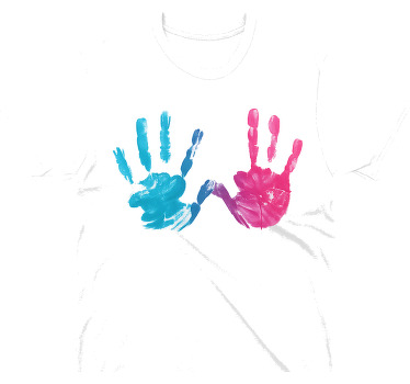 To håndaftryk original t-shirt - TenStickers