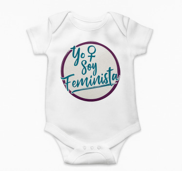 Body feminista con diseño yo soy feminista en verde - TenVinilo