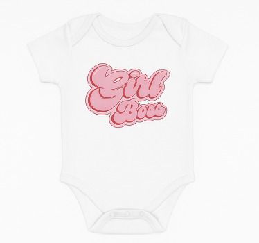 Baby t-shirt girl boss bubbeltekst - TenStickers