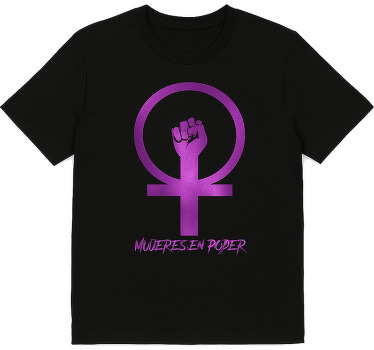 Camiseta de mujeres al poder diseño gráfico feminista - TenVinilo