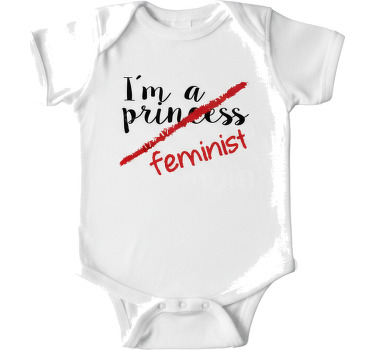 Baby t-shirt with modern feminist text graphic - TenStickers