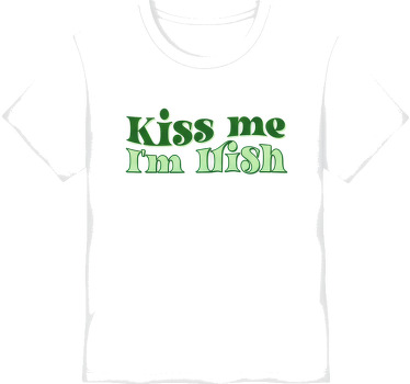 Kiss me i'm irish shirt in two-tone green shade - TenStickers