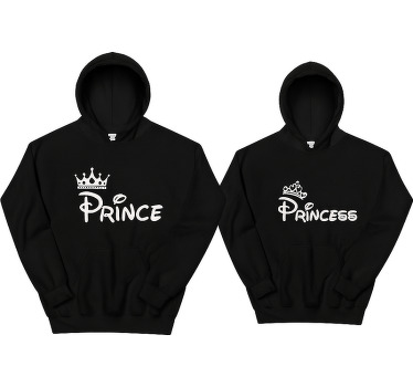 Camisetas parejas príncipe y princesa - TenVinilo