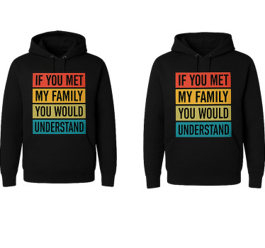 Camisetas parejas conoce a mi familia y comprende - TenVinilo