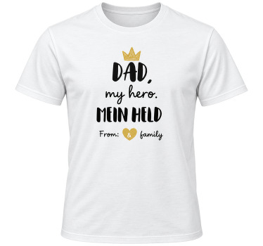 Vatertag t shirt mein held papa - TenStickers