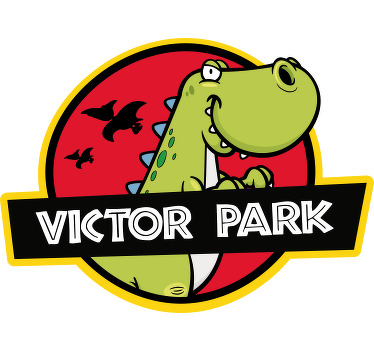 Jurassic Park dinosaur kids t-shirt  with name - TenStickers