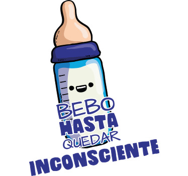 Camiseta bebé Bebo hasta quedar Inconsciente - TenVinilo