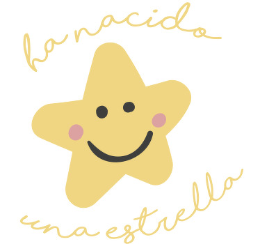 Camiseta bebé a nacido una estrella - TenVinilo