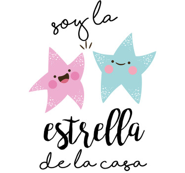 Camiseta bebé soy la estrella de la casa - TenVinilo