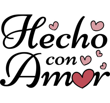 Camiseta bebé hecho con amor - TenVinilo