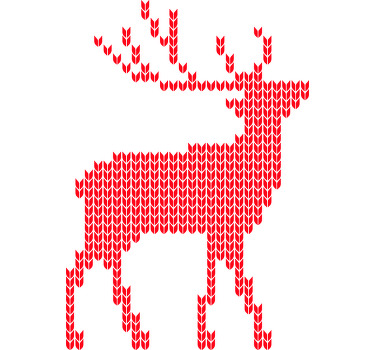 T-shirt de natal Rena padronizada - TenStickers