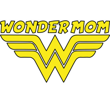 Simple y bonita camiseta con el símbolo de wonder woman para madres poderosas, un diseño para empoderar a todas las mujeres
