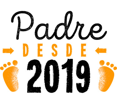 Camiseta padre desde con año personalizable - TenVinilo