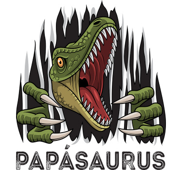 Camiseta para padres papasaurus - TenVinilo