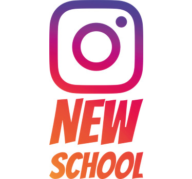 Magliette madre e figlia social media vecchia e nuova scuola - TenStickers