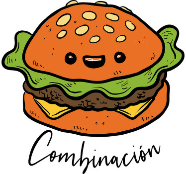 Camisetas parejas hamburguesa y patatas - TenVinilo