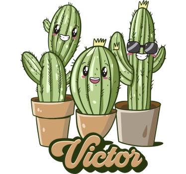 Cactus Family personalized t-shirt with name - TenStickers