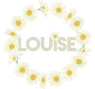 Camiseta de flores margaritas con nombre  - TenVinilo