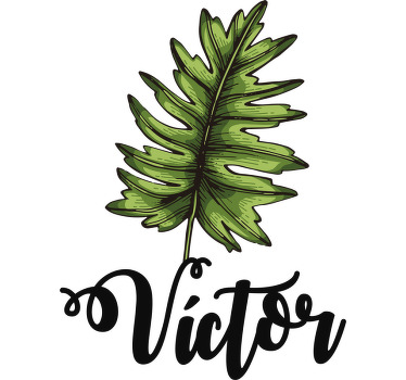 Camiseta para parejas de hojas con nombre - TenVinilo