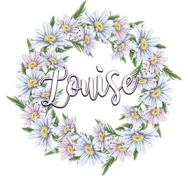 Camiseta personalizada corona de flores - TenVinilo