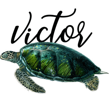 T-shirt tortue avec prénom - TenStickers
