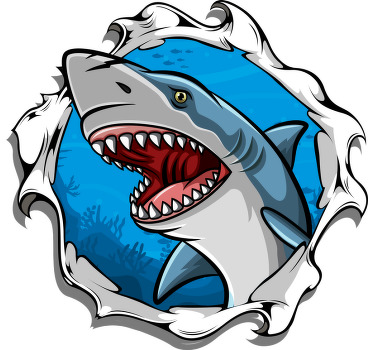 Big shark 3D Kids t-shirt - TenStickers