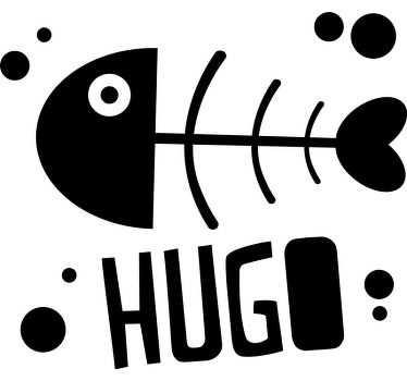 Fishbones funny Kids t-shirt - TenStickers