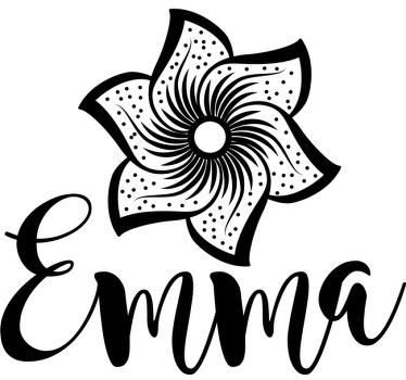 Camiseta estampado flores paisley con nombre - TenVinilo