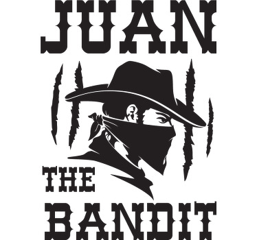 Camiseta de bandido cowboys con nombre  - TenVinilo
