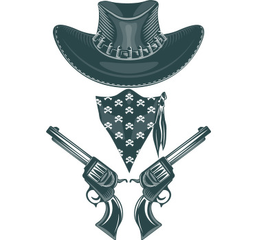 Camiseta cowboy con elementos de vaquero - TenVinilo