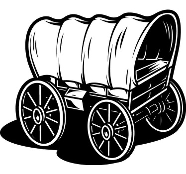 Cowboy wagon style t-shirt - TenStickers