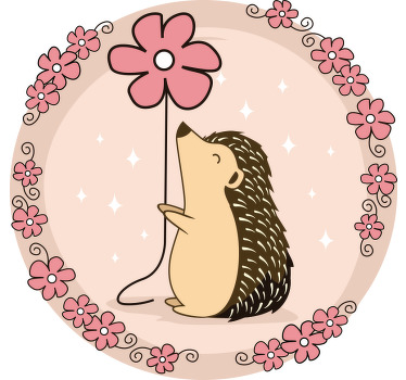 T-shirt Hérisson et fleurs - TenStickers