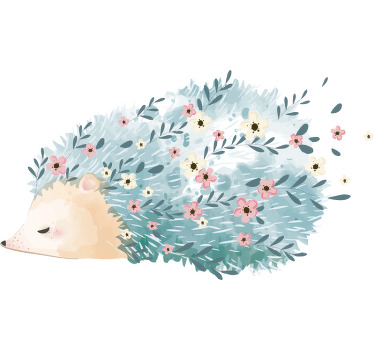 Camiseta puercoespín floral - TenVinilo