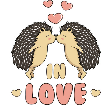 Camiseta puercoespines enamorados - TenVinilo