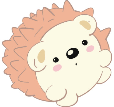 Baby brown hedgehog t-shirt - TenStickers