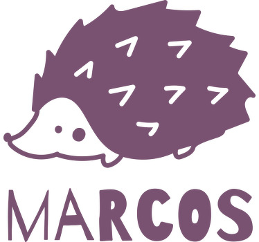 Basit kirpi tasarım t-shirt - TenStickers