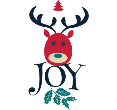 T-shirtde natal alegria e renas - TenStickers