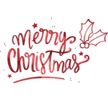 Glædelig jul i rød juletrøje - TenStickers