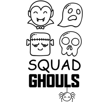 Squad ghouls skeleton Halloween shirt - TenStickers