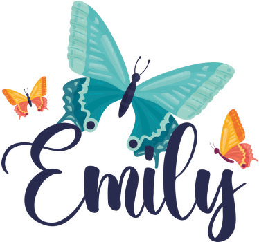 T-shirt borboletas bicolor para criança - TenStickers