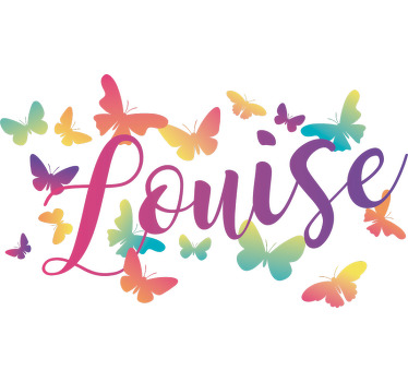 t shirt papillon Papillons dégradés avec nom - TenStickers