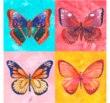 t shirt papillon Papillons multicolores - TenStickers